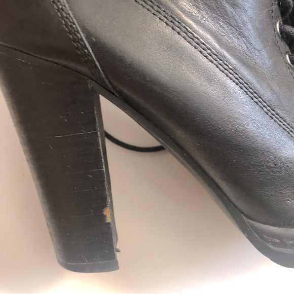 BCBGeneration Platform High Heel Leather Combat Booties - Picture 7 of 9